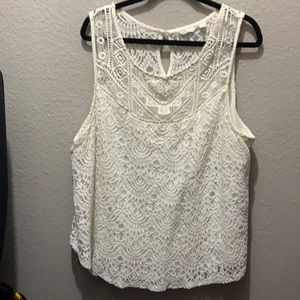 Cream Colored sleeveless Blouse